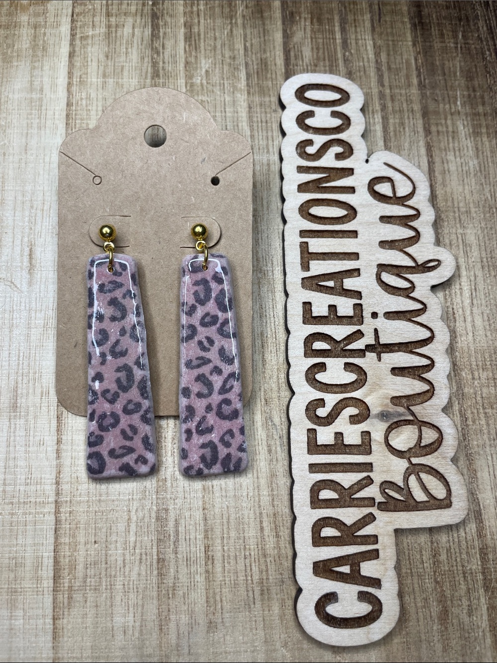 Leopard Drop Earrings